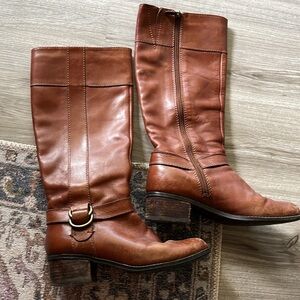 Bandalino brown leather boots 5.5